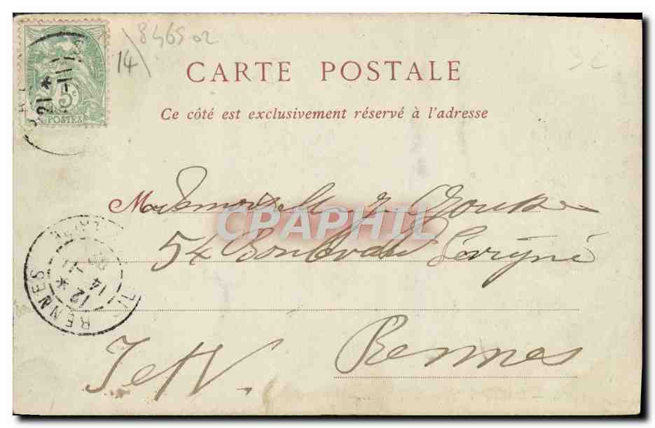 CPA Caen Abside de L'Eglise Saint Pierre — Verso