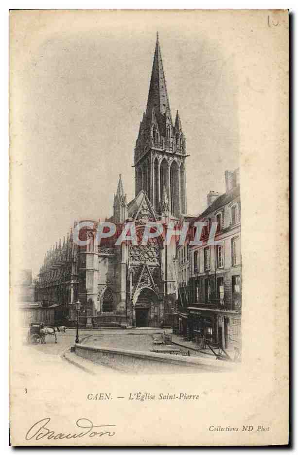 CPA Caen L'Eglise Saint Pierre 