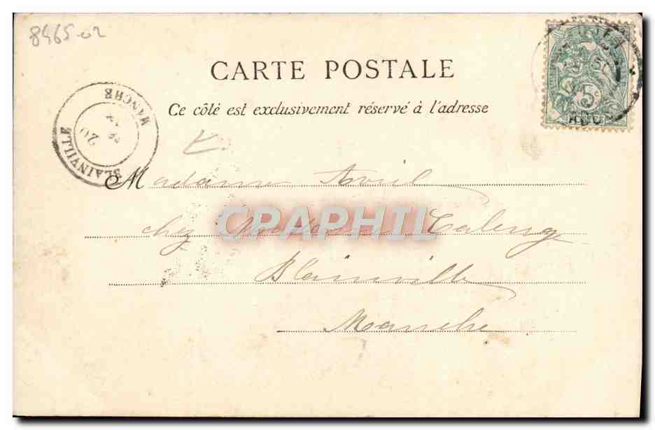 CPA Caen L'Eglise Saint Pierre  — Verso