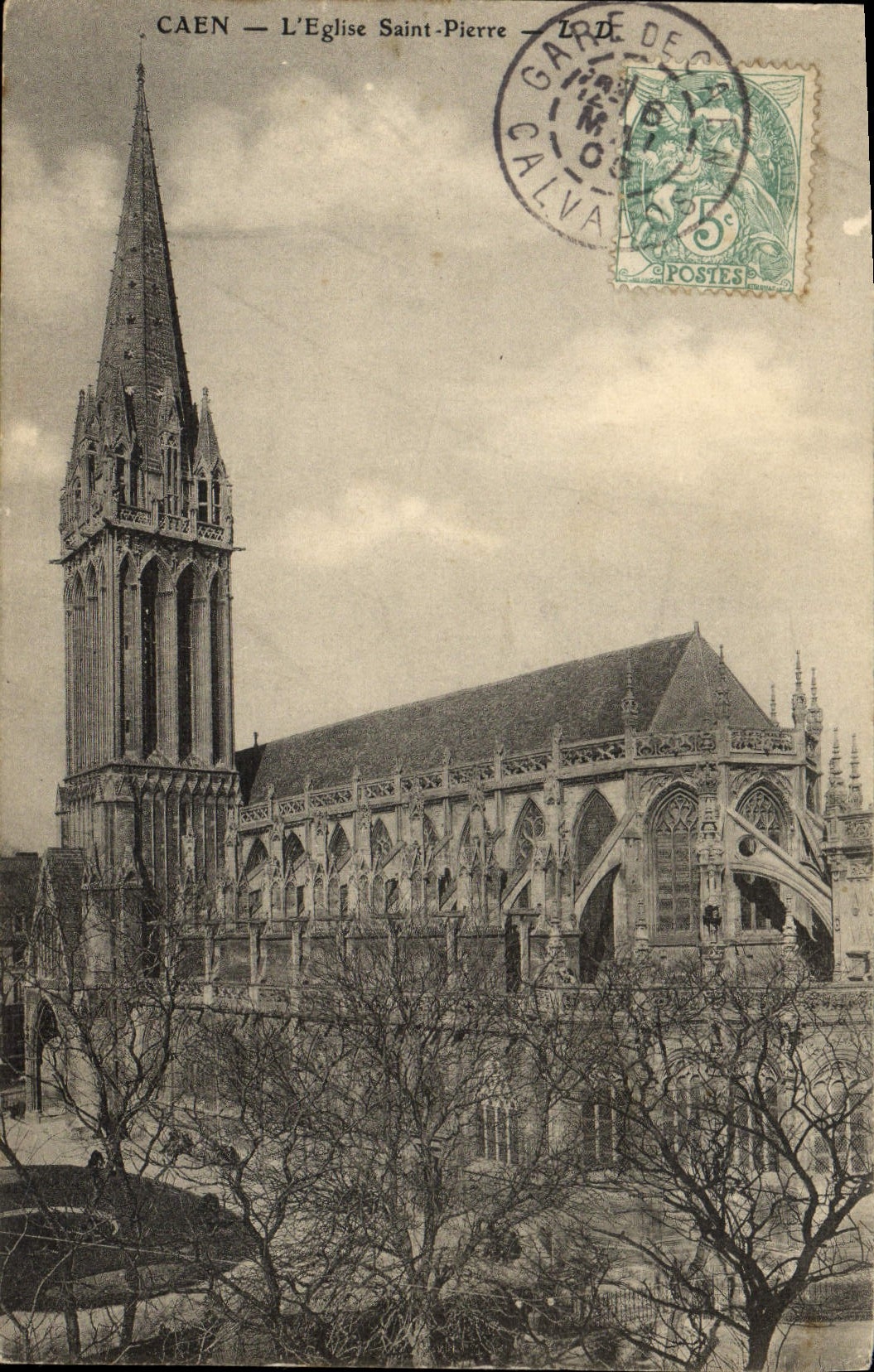 CPA Caen L'Eglise Saint Pierre 