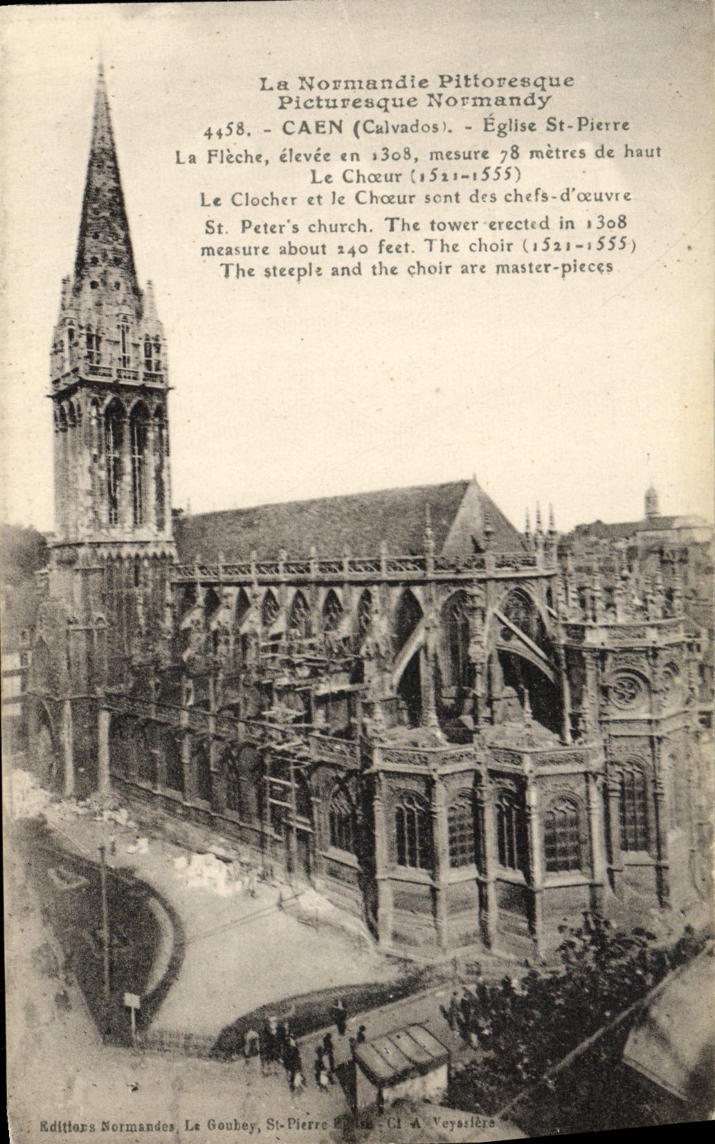 CPA Caen L'Eglise Saint Pierre 