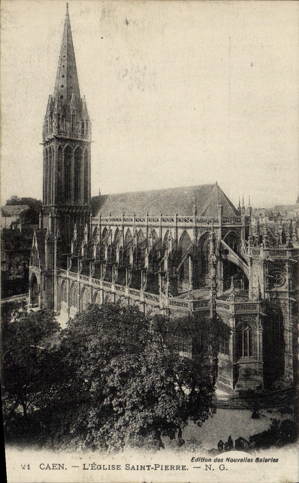 Caen — L'Église Saint-Pierre — Édition des Nouvelles Galeries, n°21