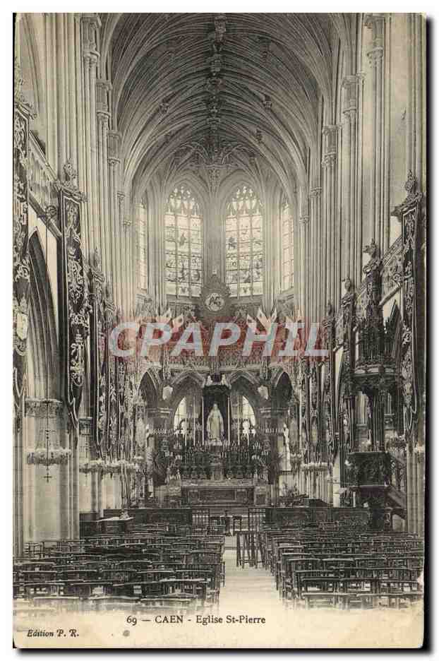 CPA Caen L'Eglise Saint Pierre 