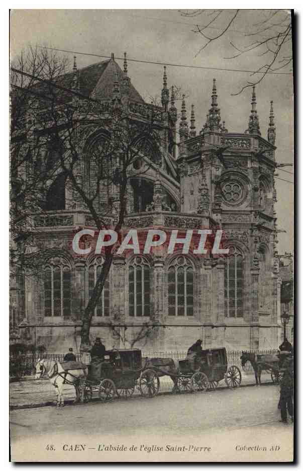 CPA Caen Abside de L'eglise Saint Pierre