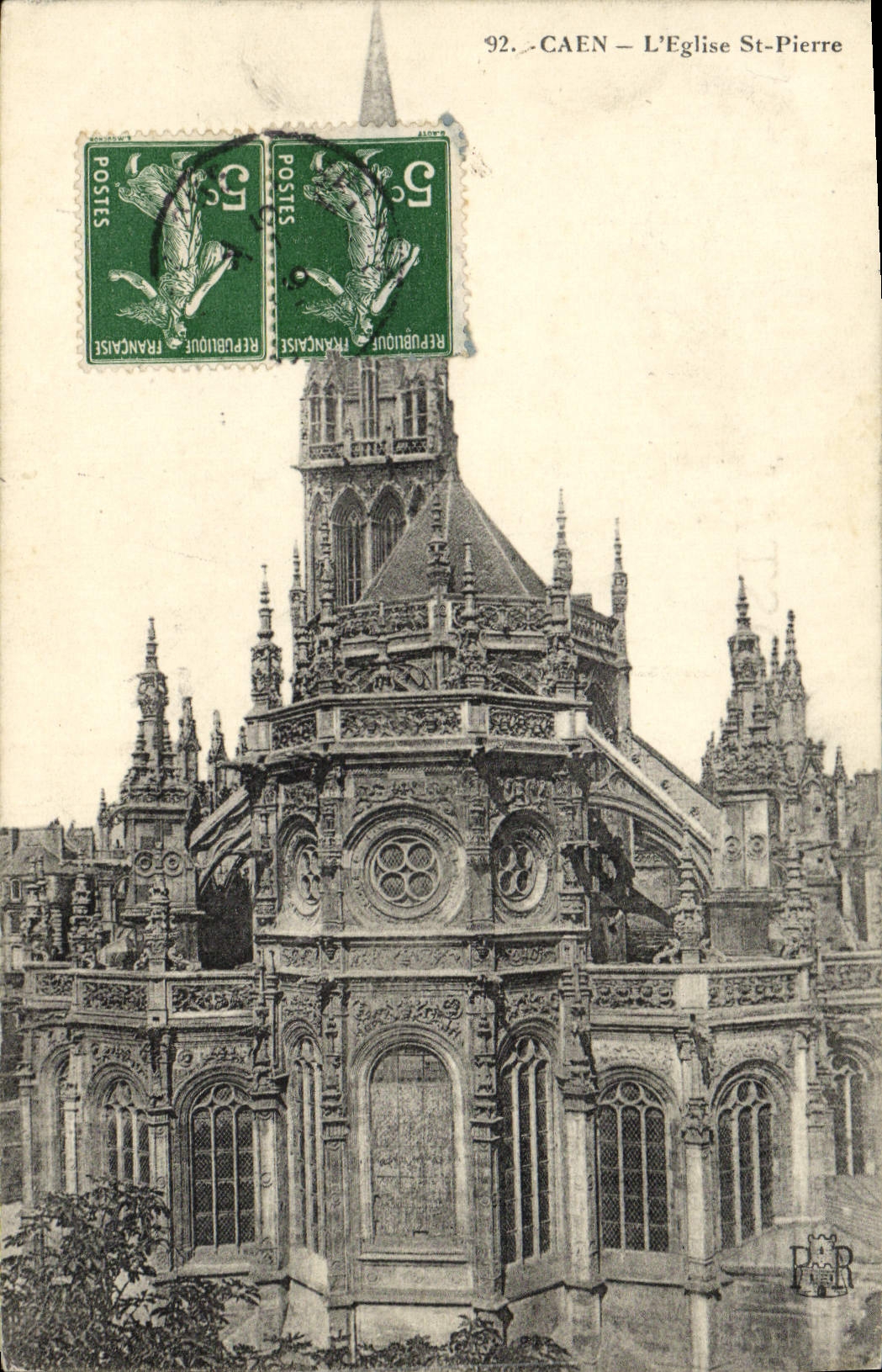 Caen — L'Église Saint-Pierre — Éditeur P. R. n° 92