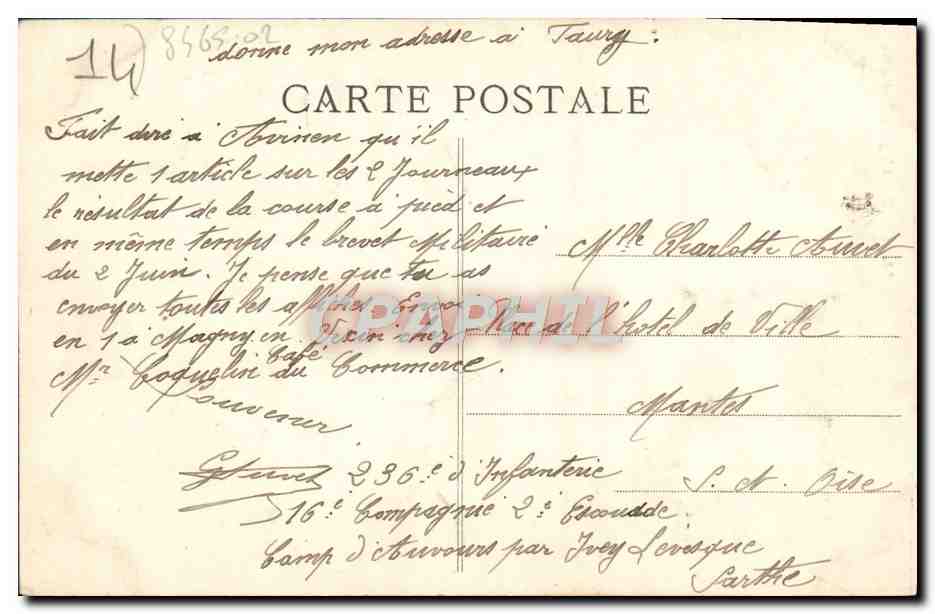 Caen — L'Église Saint-Pierre — Éditeur P. R. n° 92 — Reverso