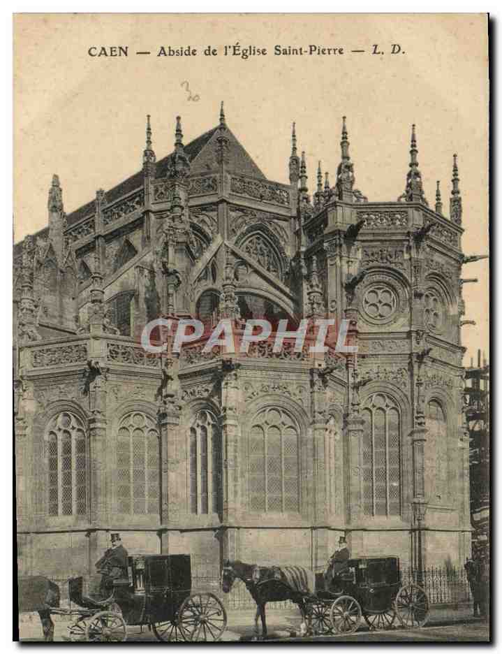 CPA Caen Abside de L'eglise Saint Pierre
