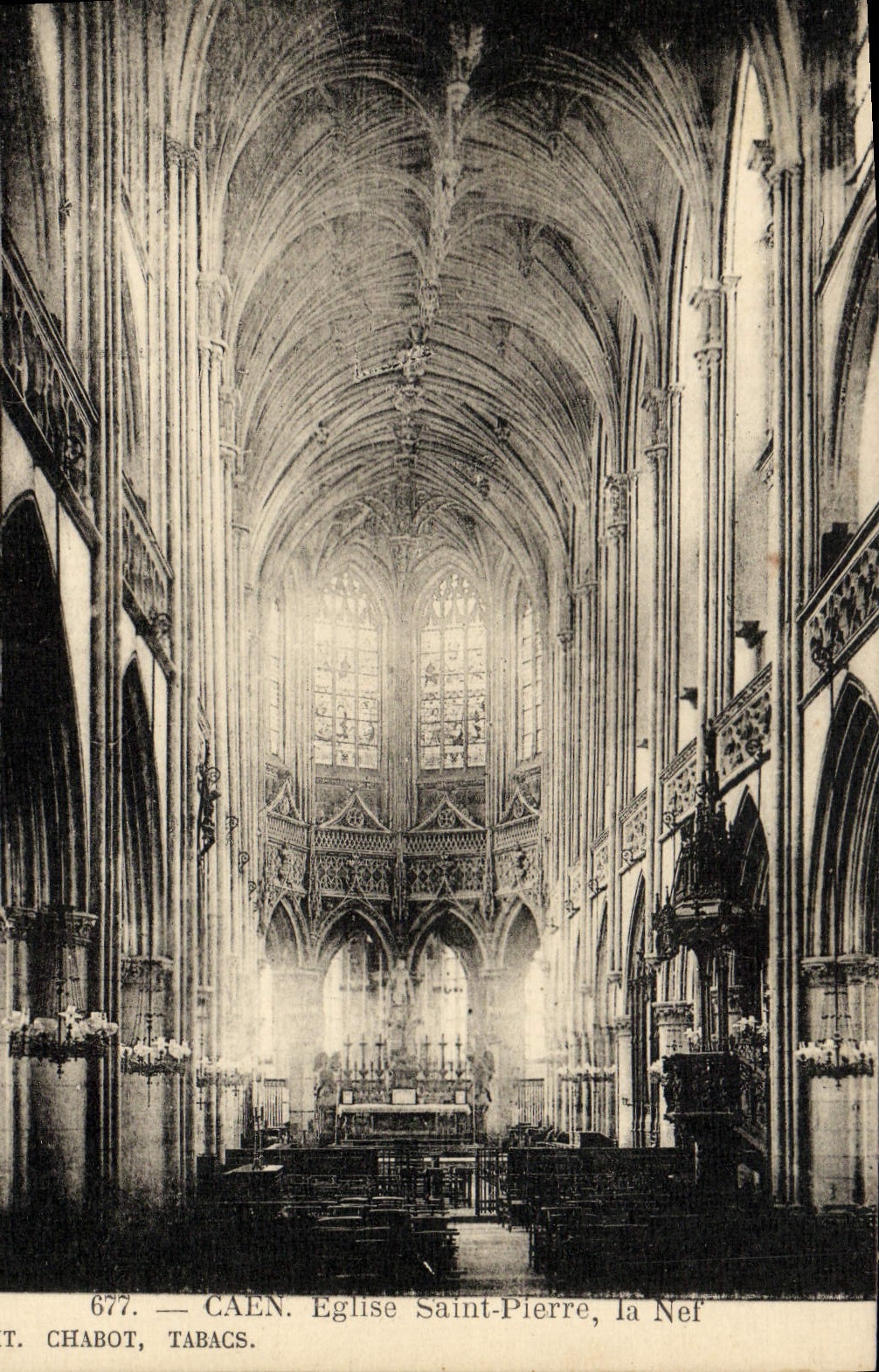 Caen — Église Saint-Pierre, la Nef — Chabot, Tabacs, n°677