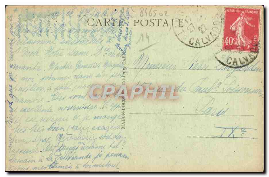 CPA Caen Le choeur de l'eglise Saint Pierre — Verso