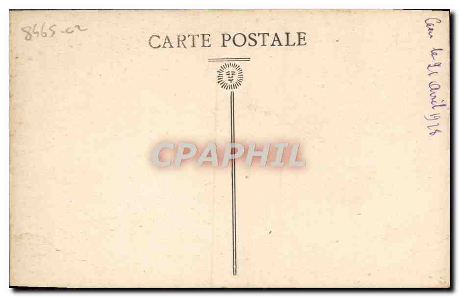 Caen — Détail du Portail principal de l'Église St-Pierre — Éditeur H. P. Caen, n°40 — Verso