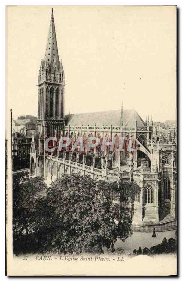 CPA Caen L'Eglise Saint Pierre