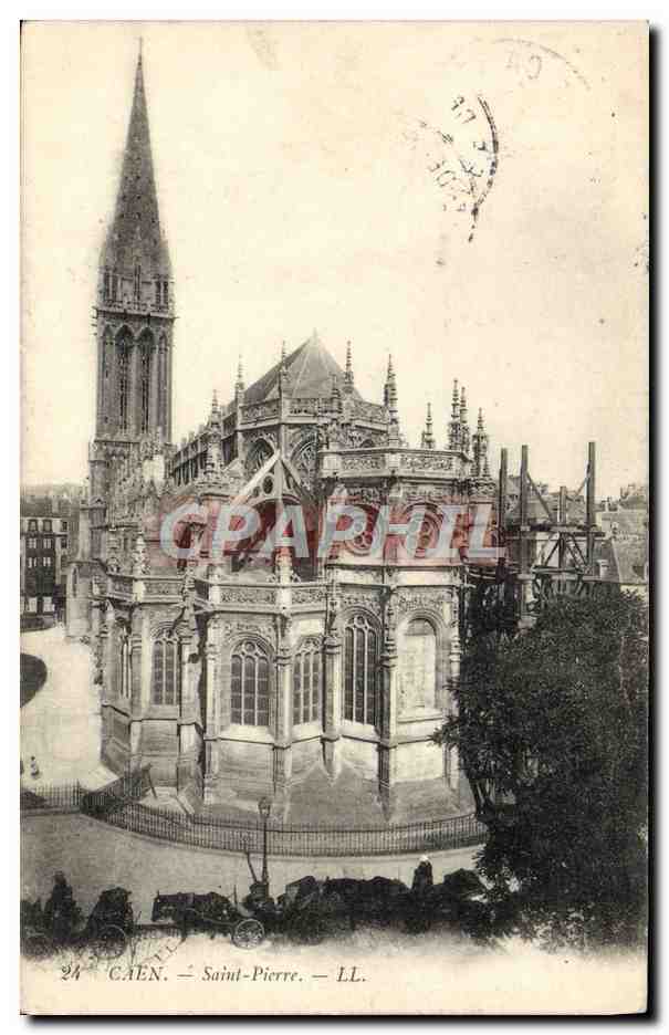 CPA Caen L'Eglise Saint Pierre