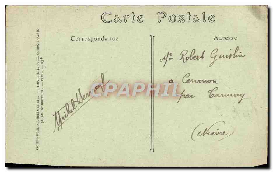 CPA Caen L'Eglise Saint Pierre — Verso