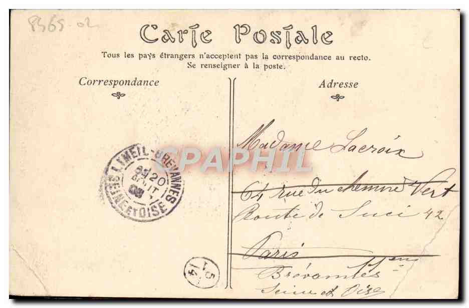 CPA Caen L'Eglise Saint Pierre — Verso
