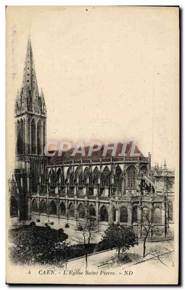 CPA Caen L'Eglise Saint Pierre