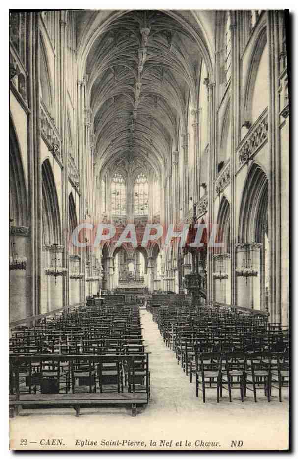 Caen — Église Saint-Pierre, la Nef et le Chœur — ND