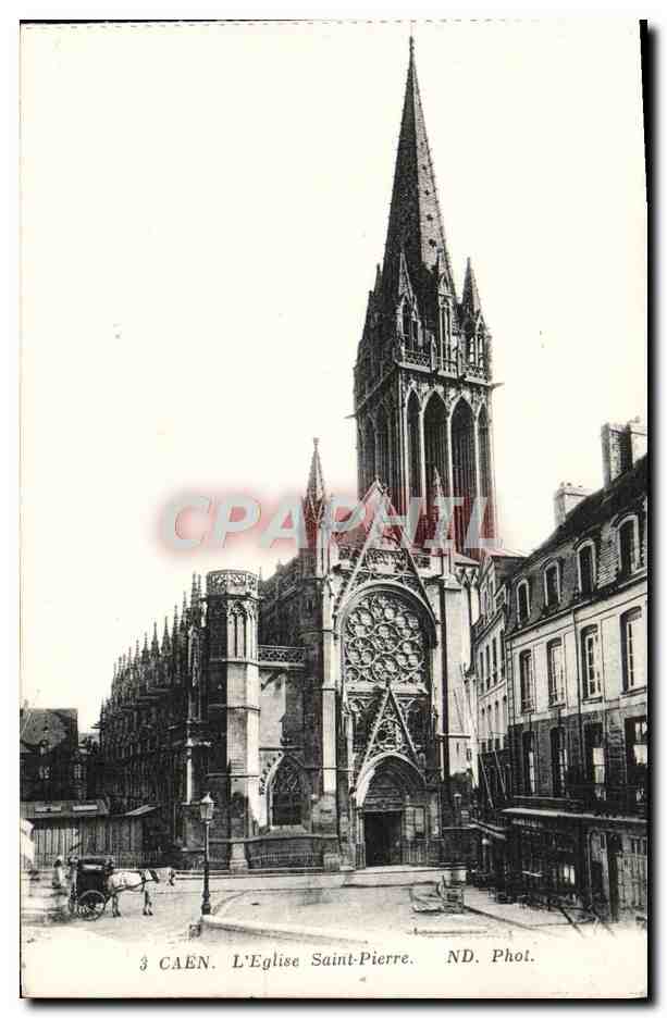 CPA Caen L'Eglise Saint Pierre 