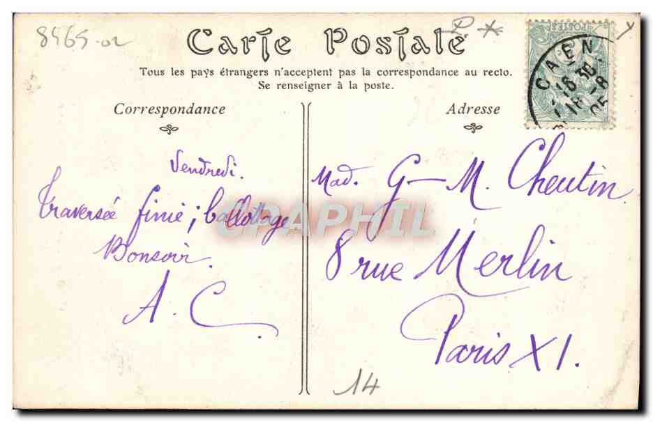 CPA Caen Abside de l'Eglise Saint Pierre  — Verso