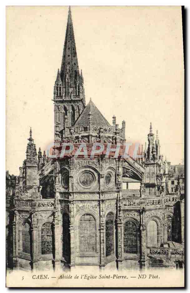 CPA Caen Abside de L'Eglise Saint Pierre 