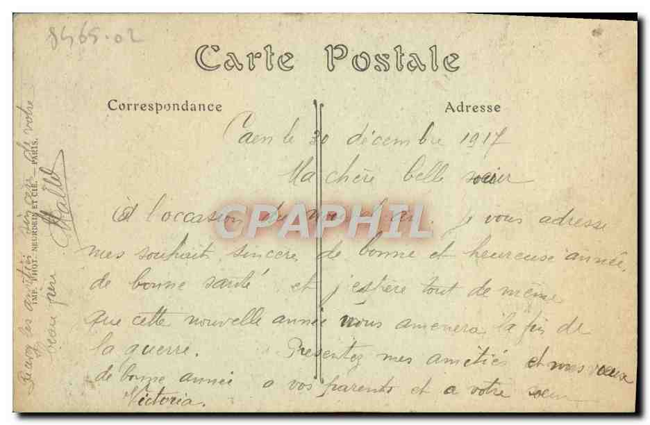 CPA Caen Abside de L'Eglise Saint Pierre  — Verso