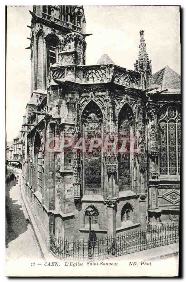 CPA Caen L'Eglise St Sauveur