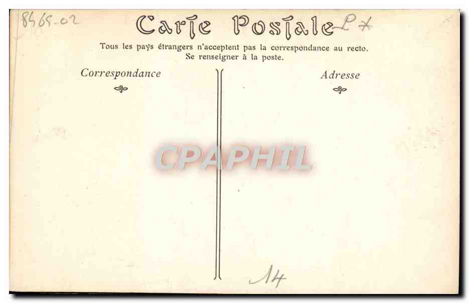 CPA Caen L'Eglise St Sauveur — Verso
