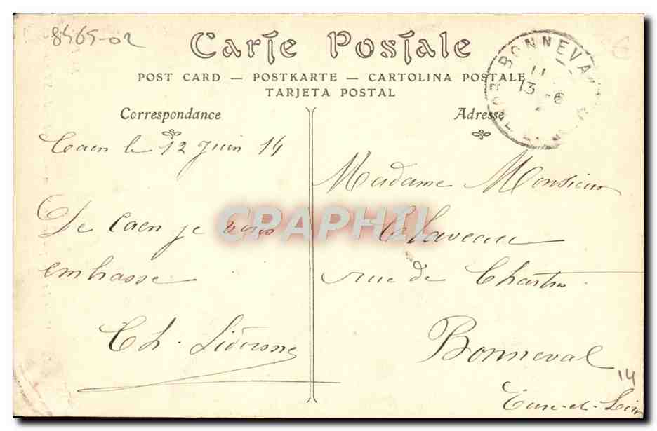 CPA Caen Musee des Antiquaires de Normandie Fenetre — Verso