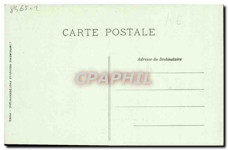 CPA Caen Le Palais du Justice et le Place Saint Sanveur — Verso