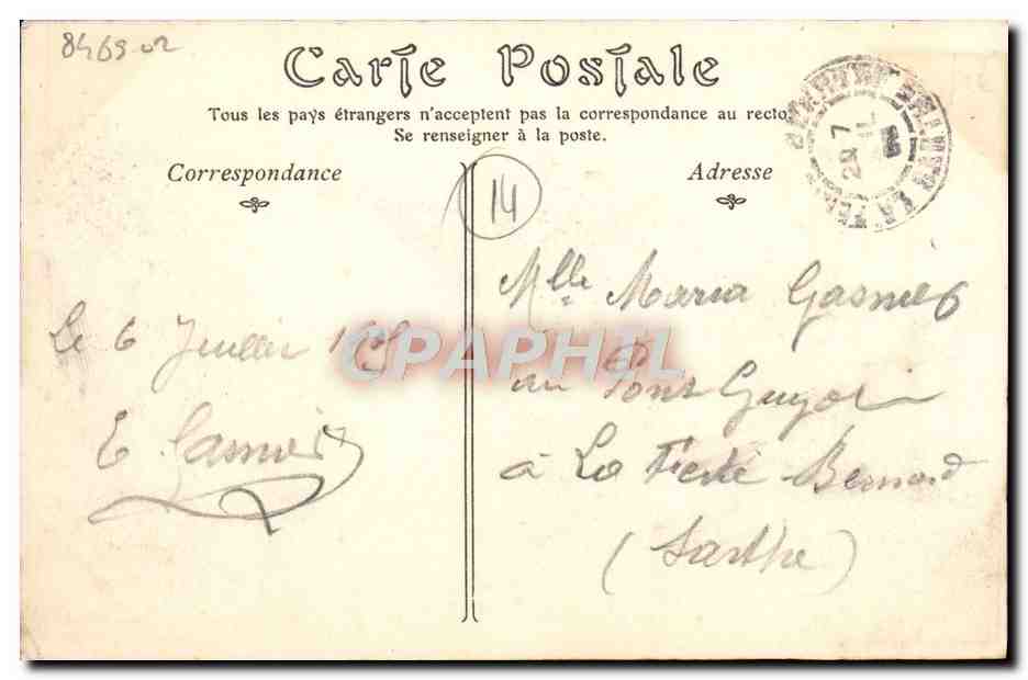 CPA Caen La Place de la Republique — Verso