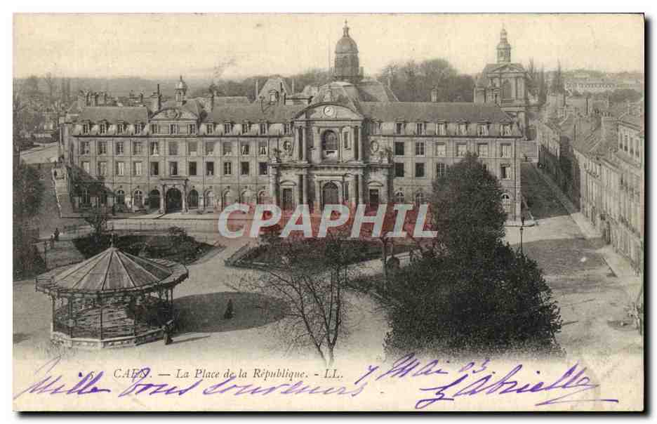 CPA Caen La Place de la Republique 