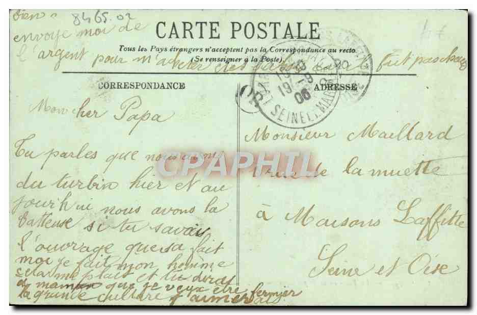 CPA Caen La Place de la Republique  — Rückseite