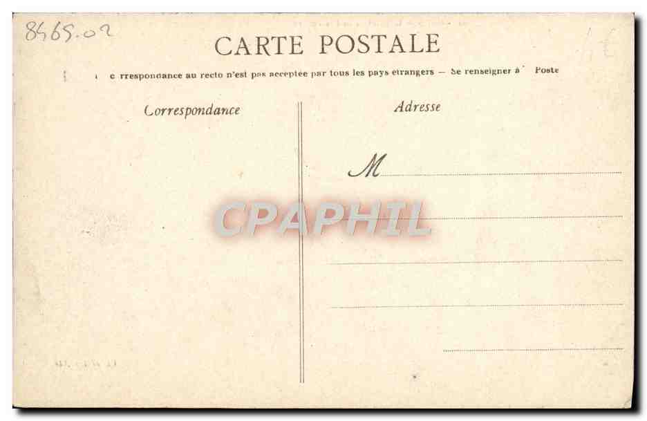CPA Caen L'Hotel de la Prefecture — Rückseite
