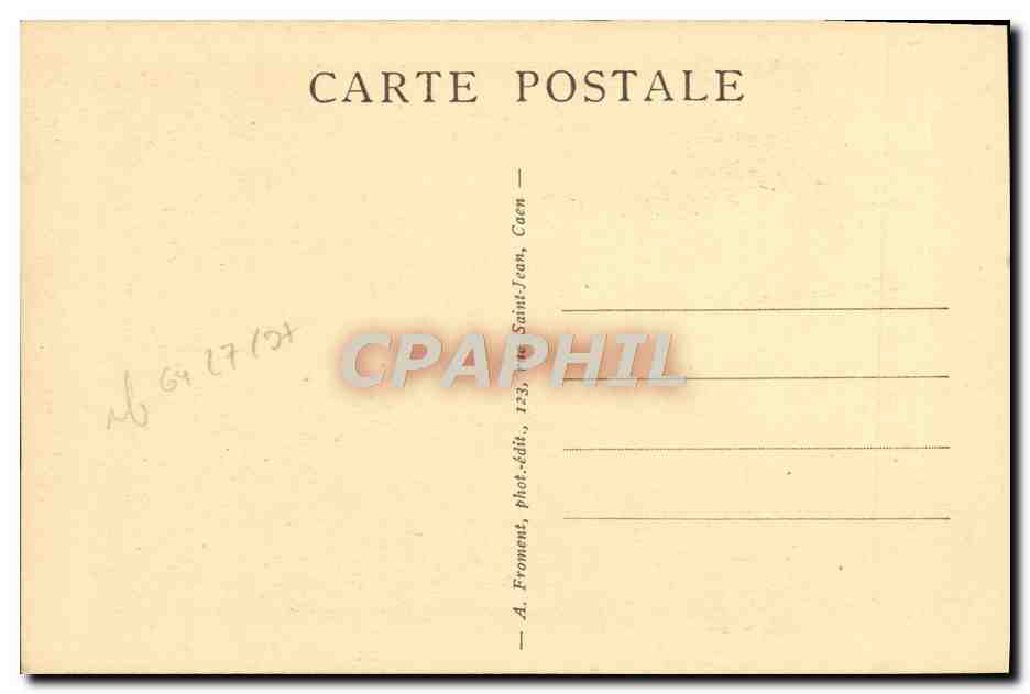 CPA Caen Rue Saint Pierre — Rückseite