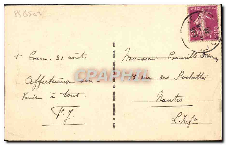 CPA Caen La Rue Saint Jean — Verso