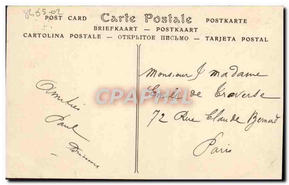 CPA Caen La Tour des Gens d'Armes — Verso
