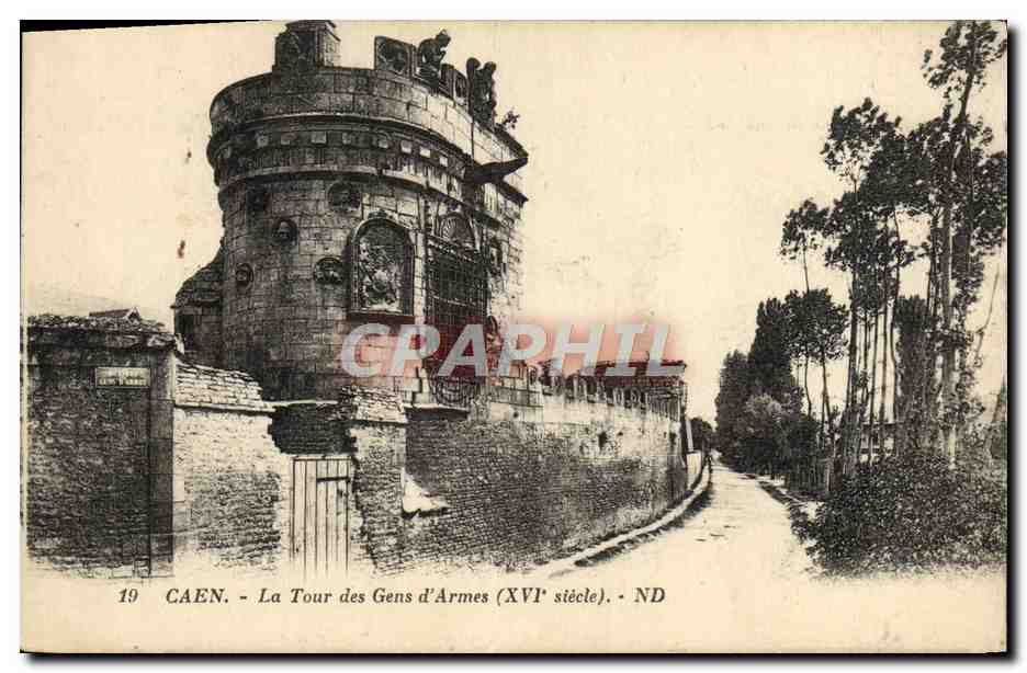 CPA Caen La Tour des Gens d'Armes