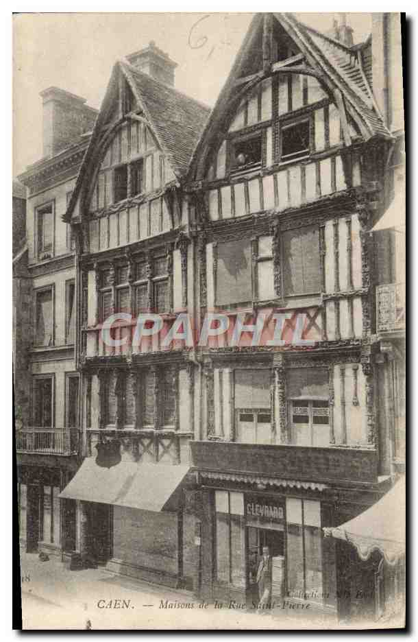 CPA Caen Maison de la Rue Saint Pierre Levrard