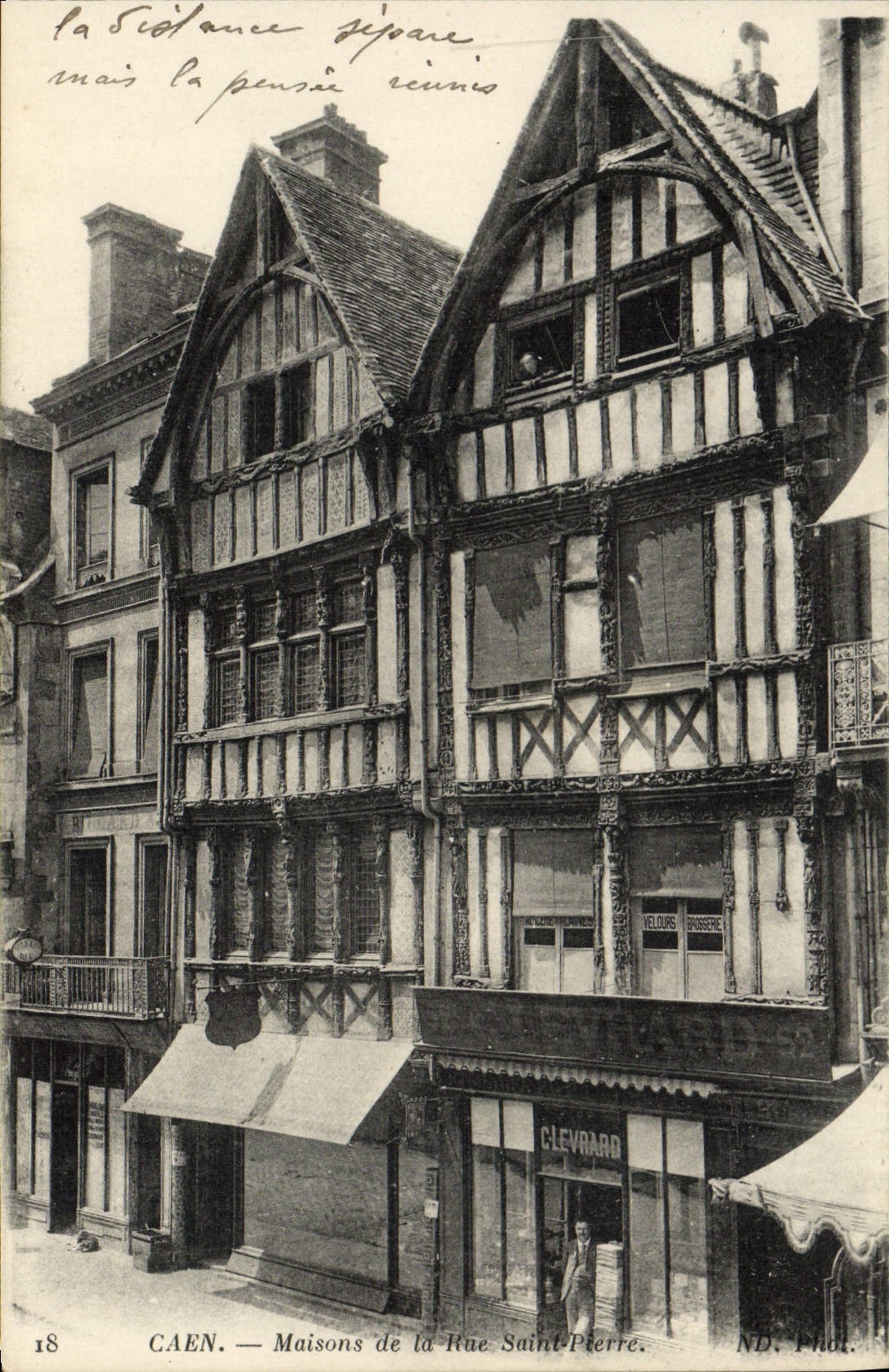 CPA Caen Maison de la Rue Saint Pierre Levrard