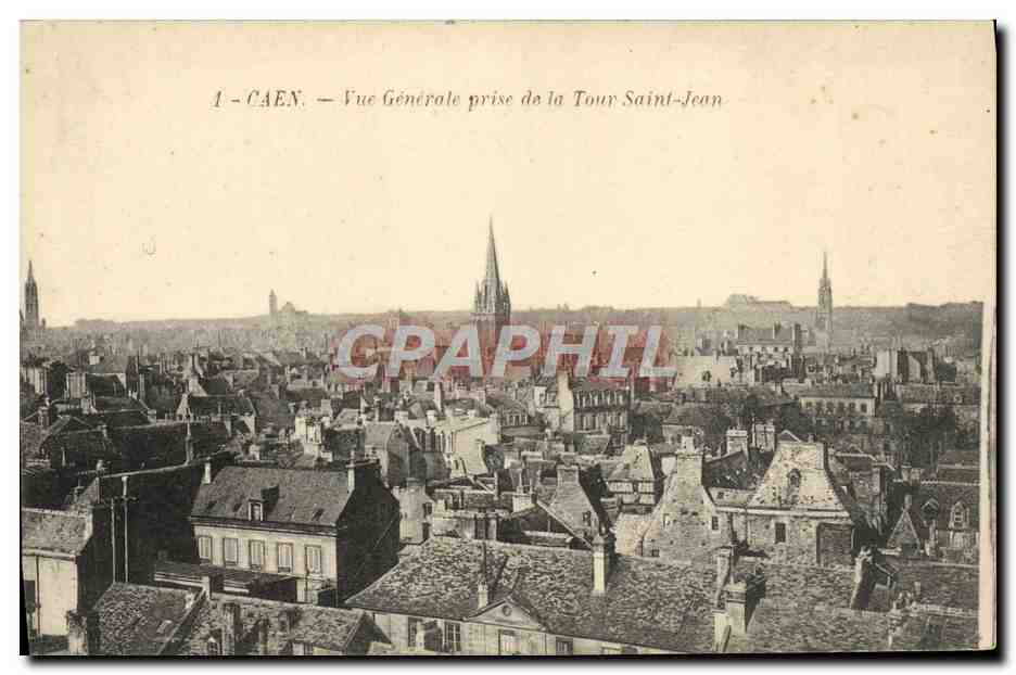 CPA Caen Vue Generale prise de la Tour Saint Jean