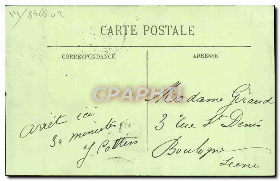 CPA Caen Vue Prise de L'Abbaye aux Dames — Verso