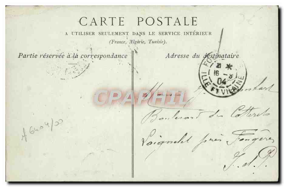 CPA Caen Vue Generale Prise de L'Abbaye Aux Dames — Rückseite