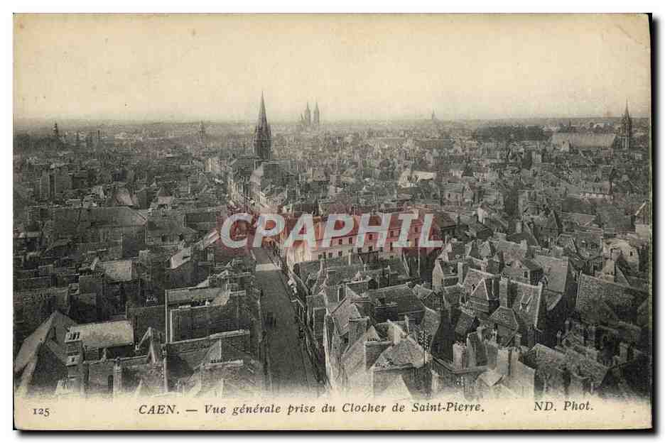 CPA Caen Vue Generale Prise du Clocher de Saint Pierre