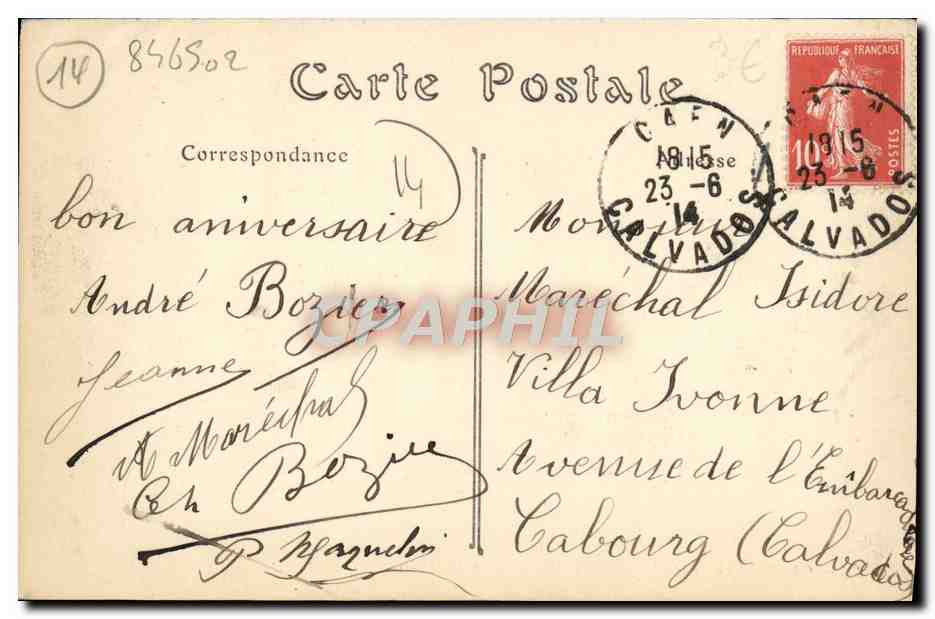 Caen — Vue générale prise du clocher de Saint-Pierre — ND. Phot. n°125 — Verso