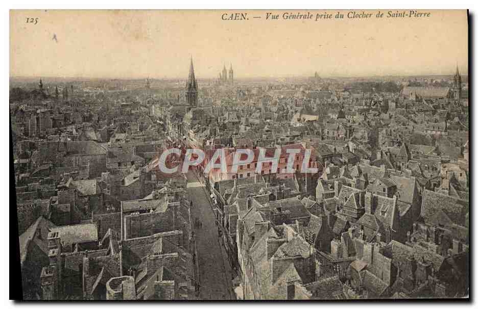 CPA Caen Vue Generale Prise du Clocher de Saint Pierre