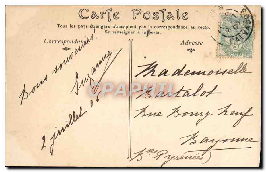 CPA Caen Vue Generale Prise du Clocher de Saint Pierre — Verso