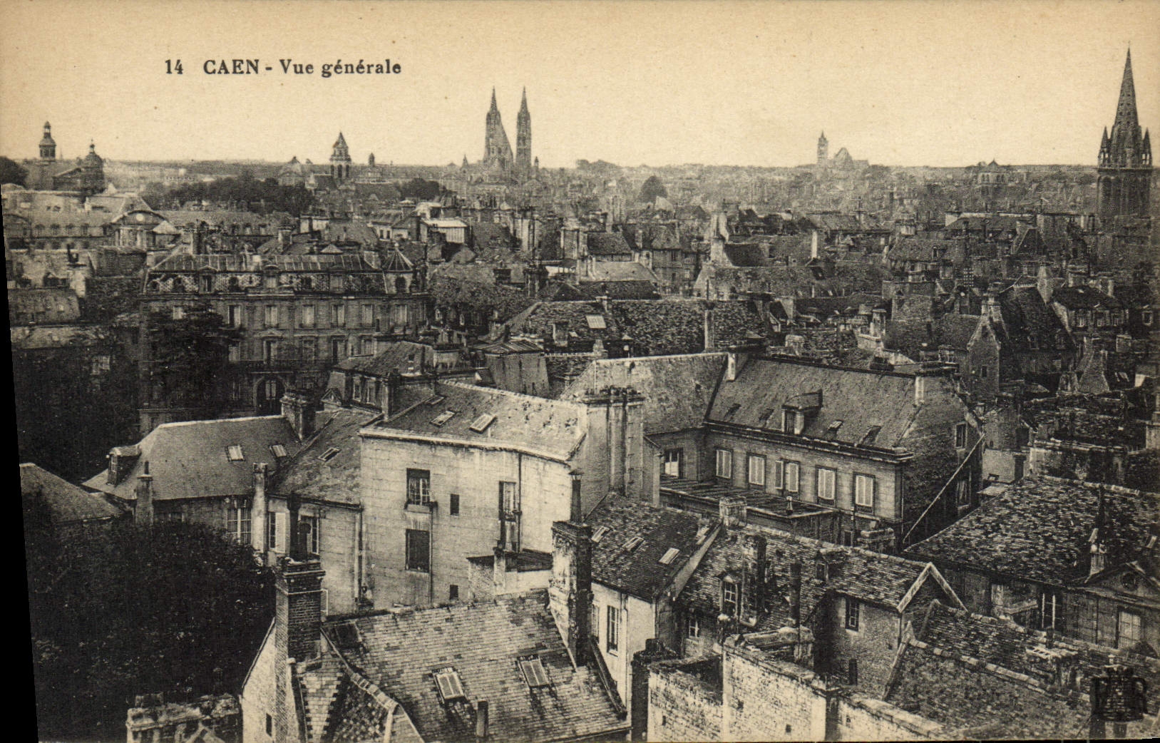 CPA Caen Vue Generale 