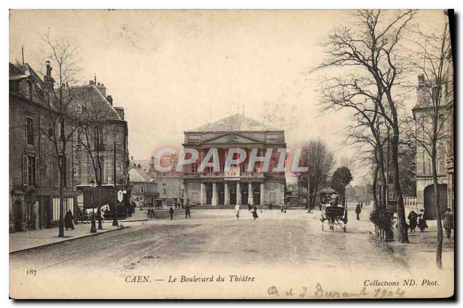 CPA Caen Le Boulevard Du Theatre