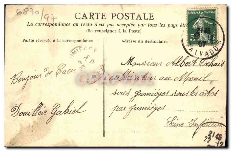 CAEN — Le boulevard Bertrand — L.D. n°78 — Verso