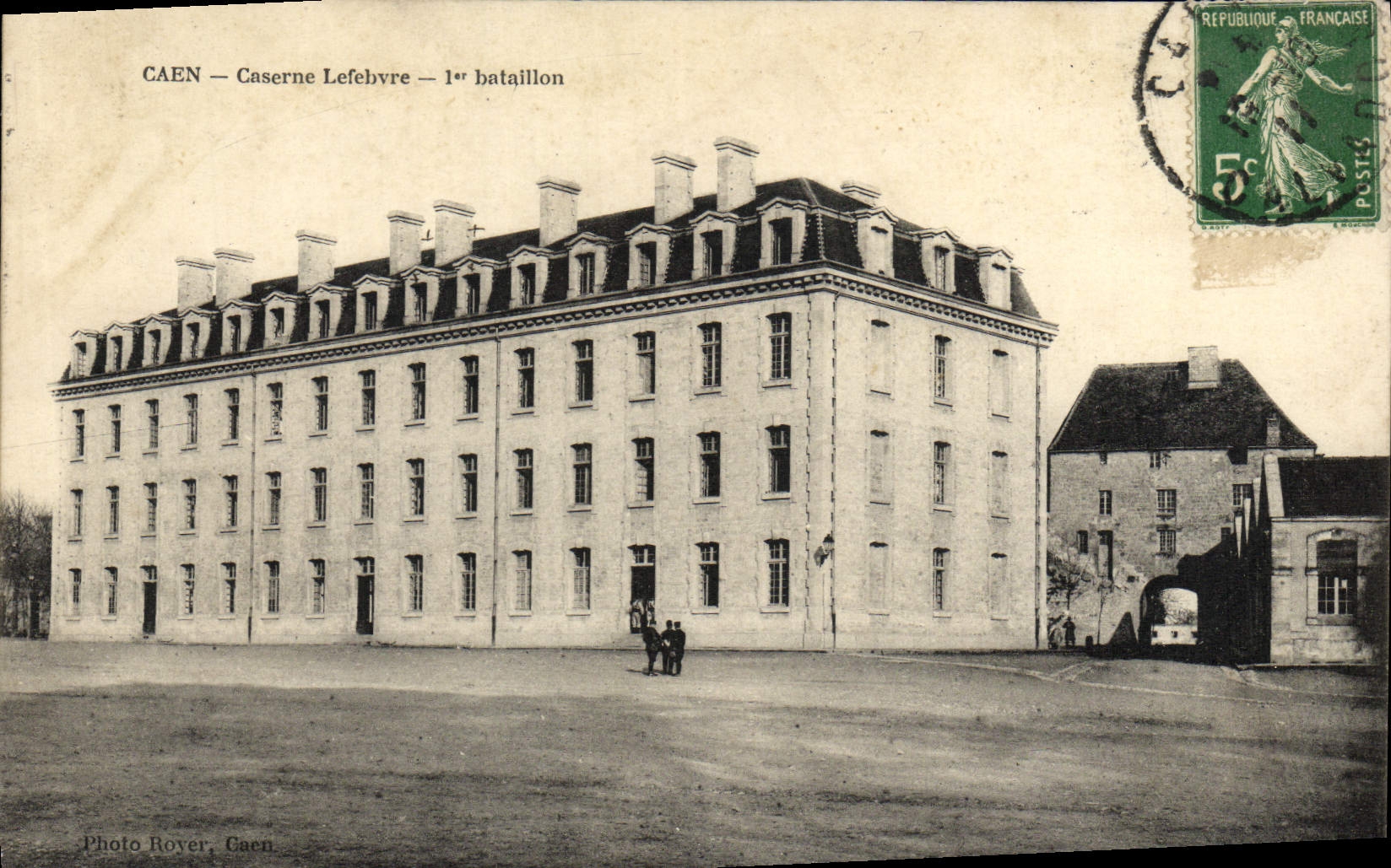 CPA Caen Caserne lefebvre 1er bataillon Militaria 