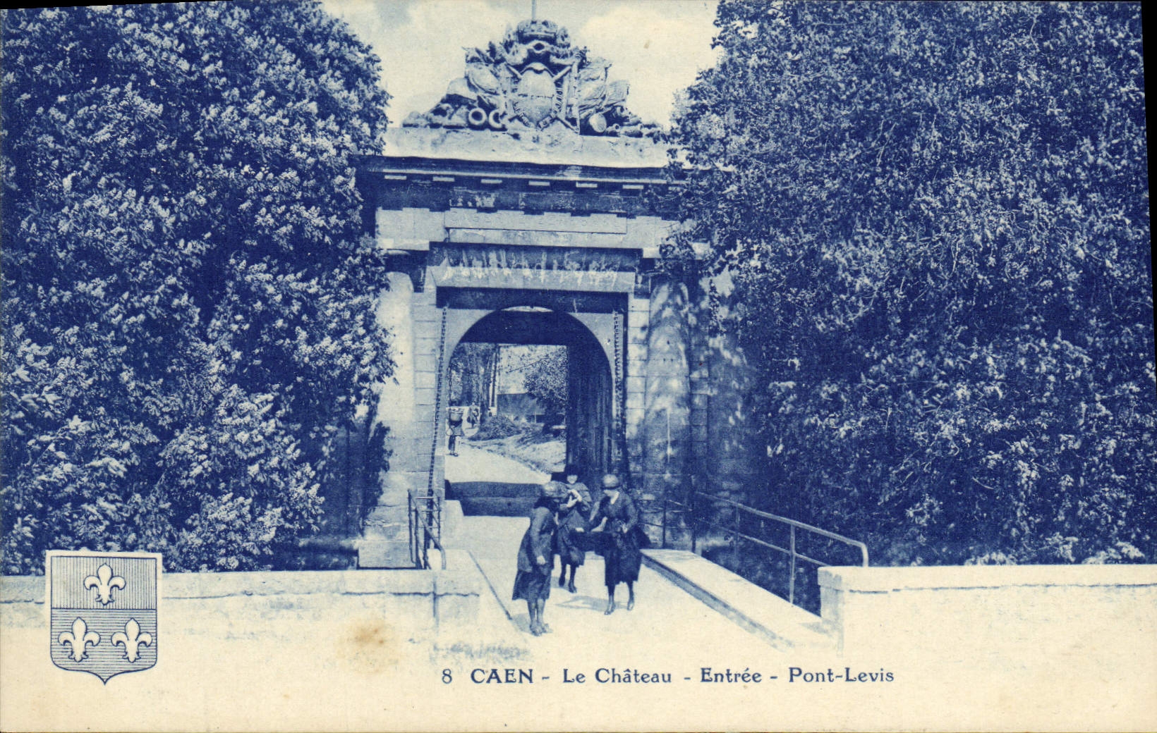 Caen - The Castle - Entrance - Pont-Levis — Publisher G. Artaud, Nartes